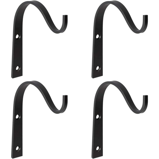 4 Pack Iron Wall-mounted Hooks for Hanging Bird Feeders, Indoor Outdoor Home Decor, 3 In