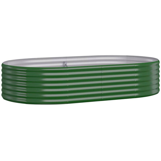 Garden Planter Powder-coated Steel 175x100x36 cm Green vidaXL - Green