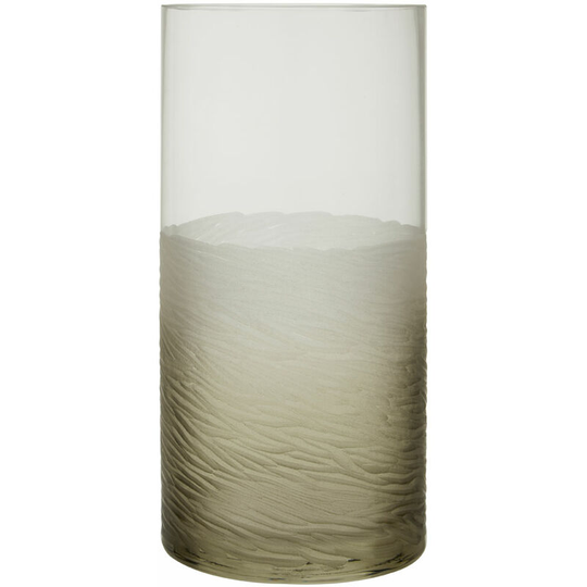 Room Decor Flower Vase Clear Small Vase Cylindrical Glass Vases For Flowers Black Modern Floor Vase 12 x 12 x 26 - Premier Housewares