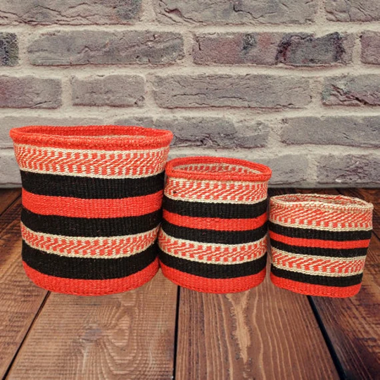 Woven Planters, Colorful Basket Planter, Baskets For Plant, Storage, Sisal Basket, African Woven Storage
