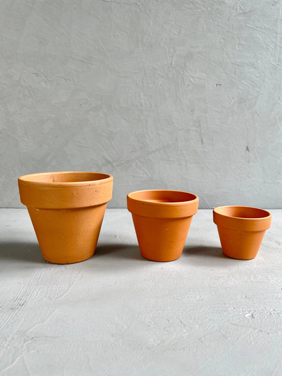 Terracotta Pot Selection | Natural Clay Planters Drainage Hole Classic Design Earthenware Suitable For Succulents & Cacti