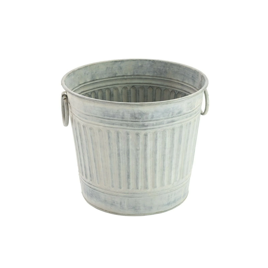 Galvanised Zinc Oval Tub Planter W Handles |Outdoor Garden Metal Trough Pot Bowl