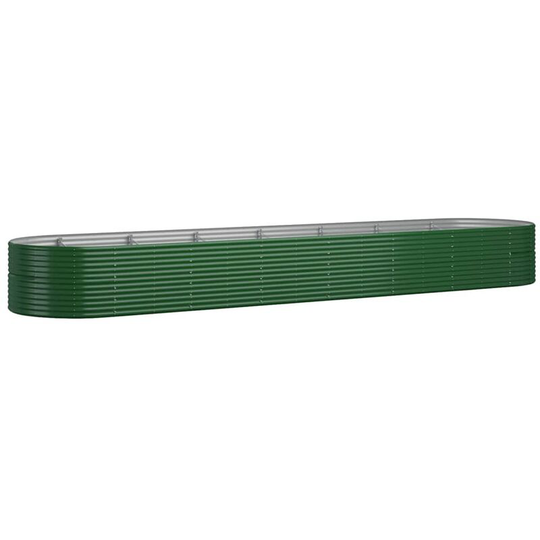 Garden Planter Powder-coated Steel 584x140x68 cm Green Vidaxl Green