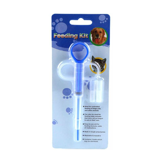 10 Pack Cat Pill Dispenser Syringe for Cats Pets Blue