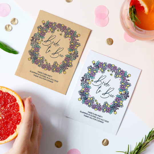 10 Bride To Bee Wildflower Seed Hen Party Favours