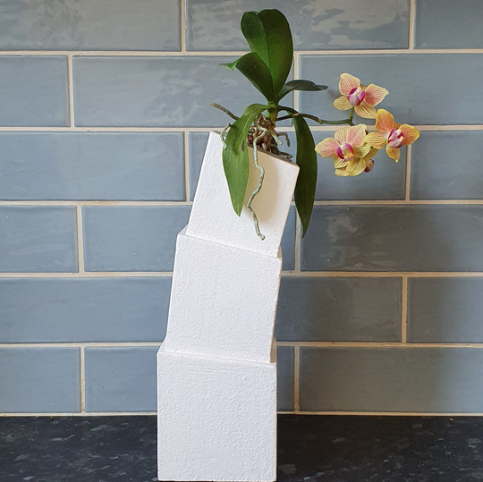 White Planter, Pot Holder, Cactus Pot, Coffee Table Modern Centerpiece, Made For Your Living Room & Home
