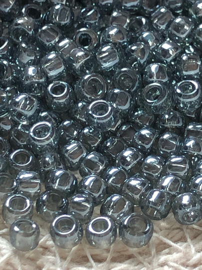 New Toho Round Seed Beads, 8/0, Transparent Gray Luster, | Tr-08-113, Qty 20 Grams, 3mm Beads