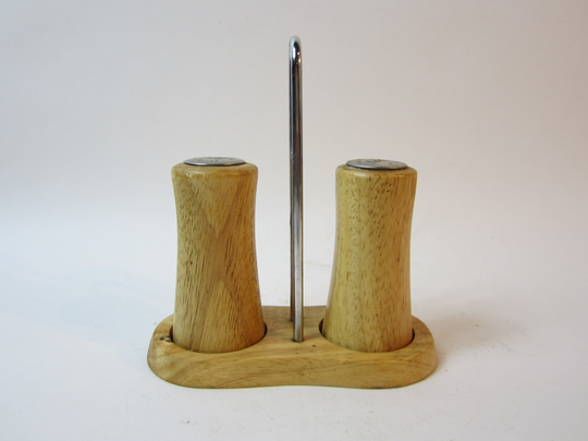 A Delightful Vintage Wooden Pepper & Salt Set, Made in France