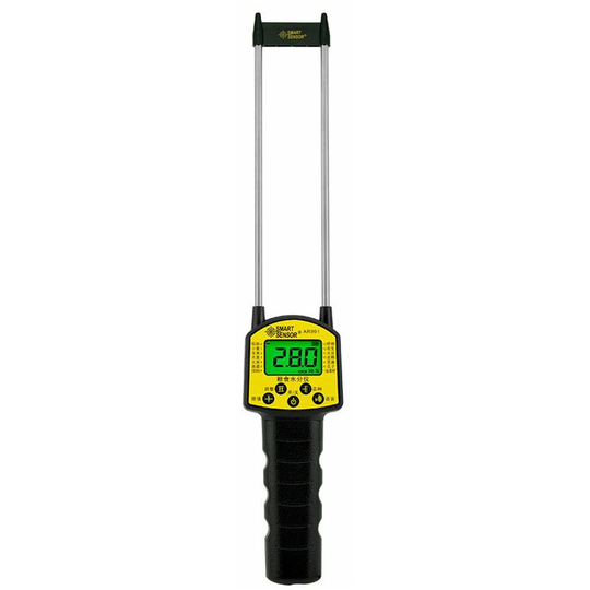 AR991 Digital Grain Moisture Meter with lcd Display and Dual Rod Steel Probe for Home, Garden, Plant, Farm and Lawn