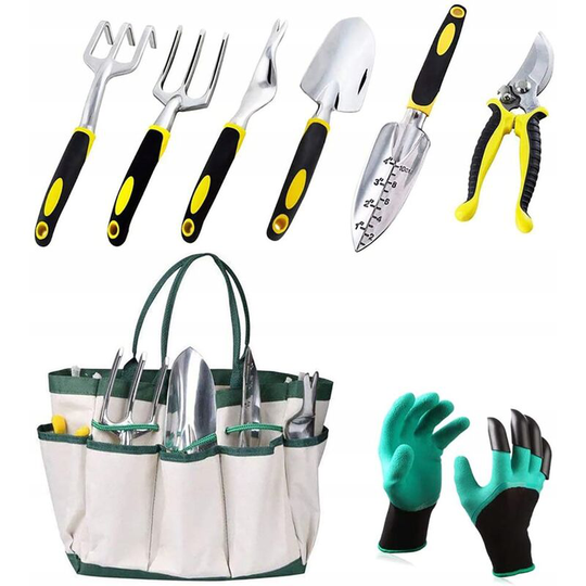 Set of 7 pieces + gloves, set of garden planting tools flower planting tool flower tool in pot