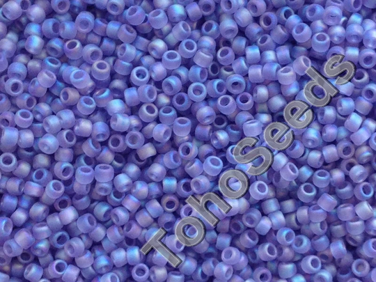 10G Toho Seeds Beads 15/0 Rainbow Frosted Tanzanite Seed Bead, Tr-15-166Df 1mm Rocailles Lavender Size 15