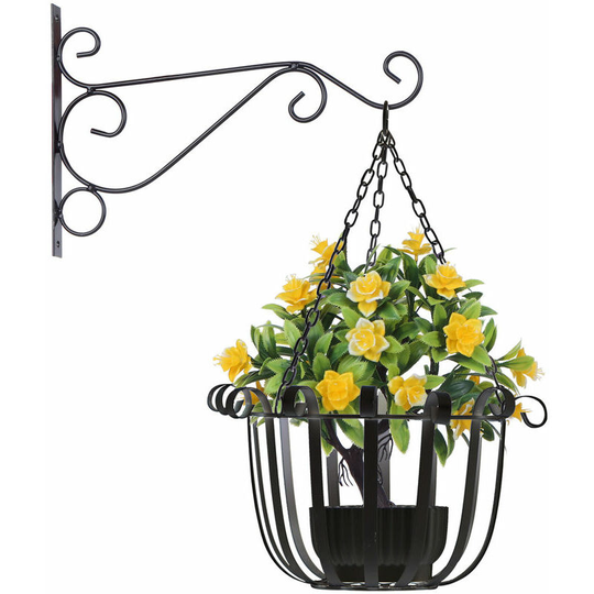 Hanging Flower Stand, Black, 30Cm
