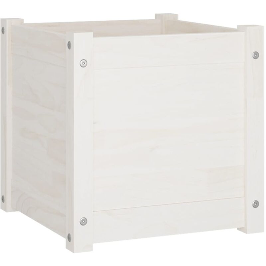 Vidaxl - Garden Planter White 40x40x40 cm Solid Pinewood White
