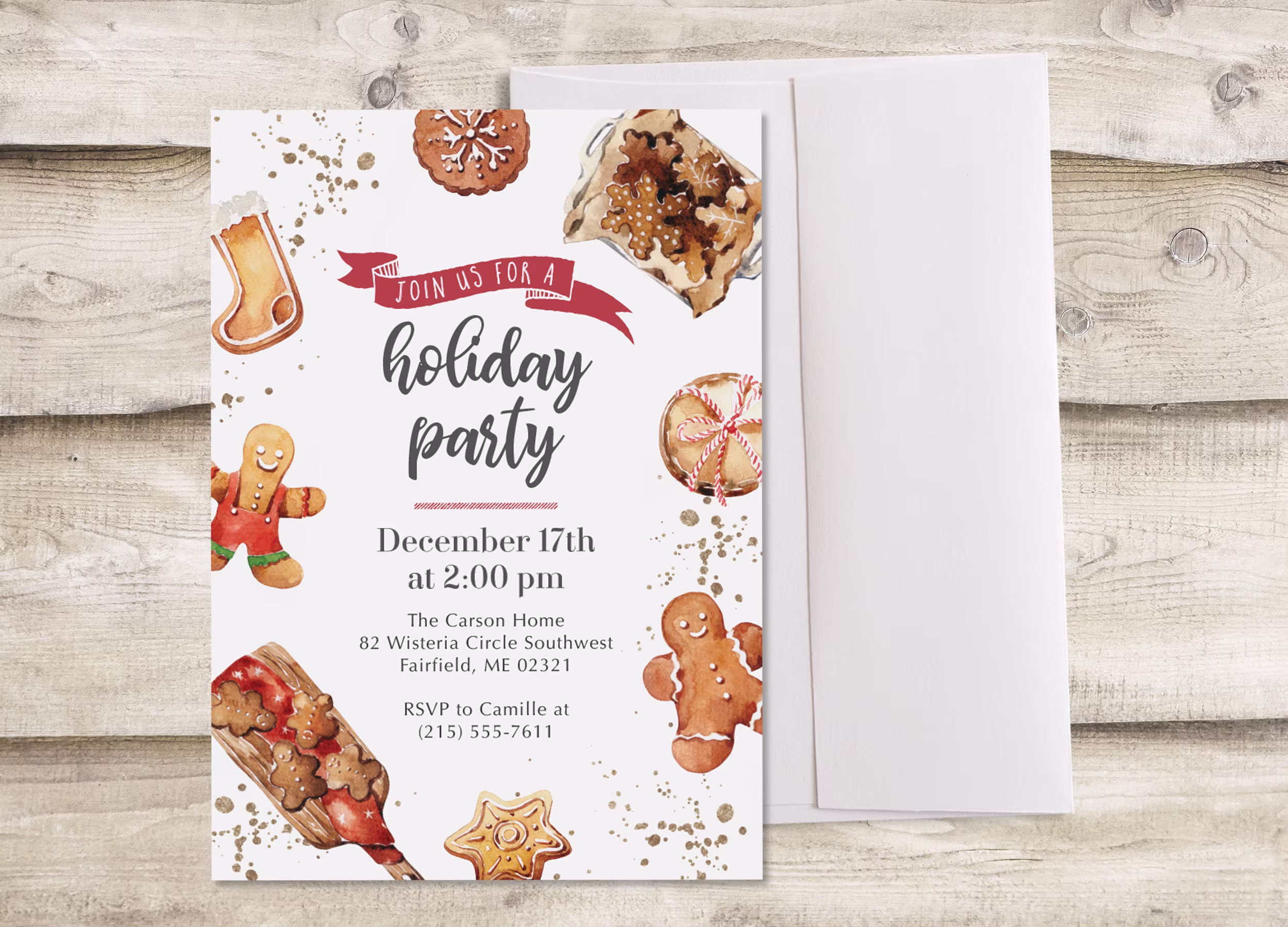 Cookie Holiday Party Invitation, Christmas Exchange Neighborhood Or Community Fundraiser, School Decorating Event