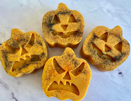 Pumpkin Spiced Highly Scented Soy Wax Melts, Halloween Seasonal Novelty Melts