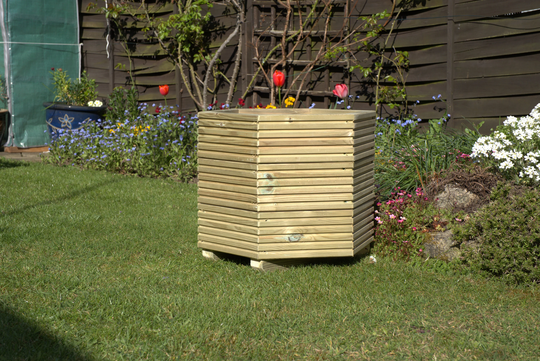 Hexagonal Decking Planter 3 High Wooden/Garden Pot