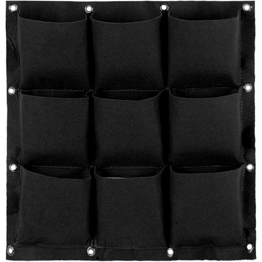 Wall Plant Bag Hanging Planting Bag Plant Growing Bag Vertical Wall Planter Indoor Outdoor Flower 9 Pockets for Home, Office and Home Gardening with