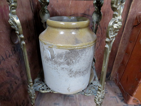 Giant Stoneware Jar, Utensil Storage Kitchenalia, Rustic Decor, Kitchen Salt Glaze Farmhouse Large
