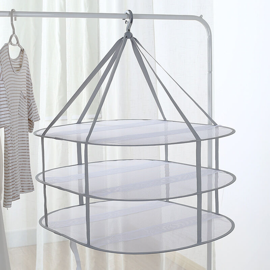 Laundry Dryer - Multifunctional Drying Net for Linen and Grass - Ideal for Quickly Sorting Wet Clothes Rectangular Folding Clothes Basket 61*78CM