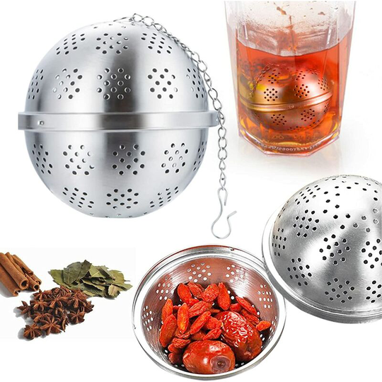 Benobby Kids - Premium 304 Stainless Steel Tea Ball Strainer Infusers 3.34' Size, Fit For Steep Loose Leaf Tea, Herbal, Spices, Seasonings, Tea Ball