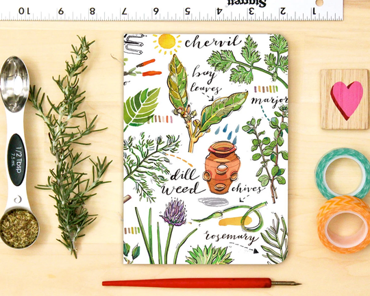 Herbs Notebook, Garden Journal, Blank