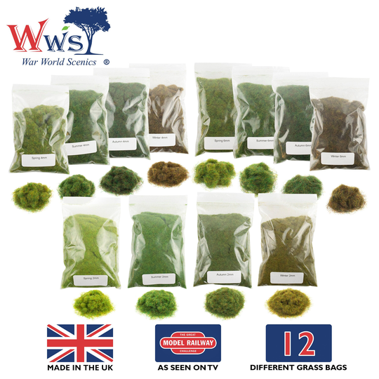 Four Seasons Static Grass Kit - Modelling Model Railway Wargame Scenery Terrain Diorama