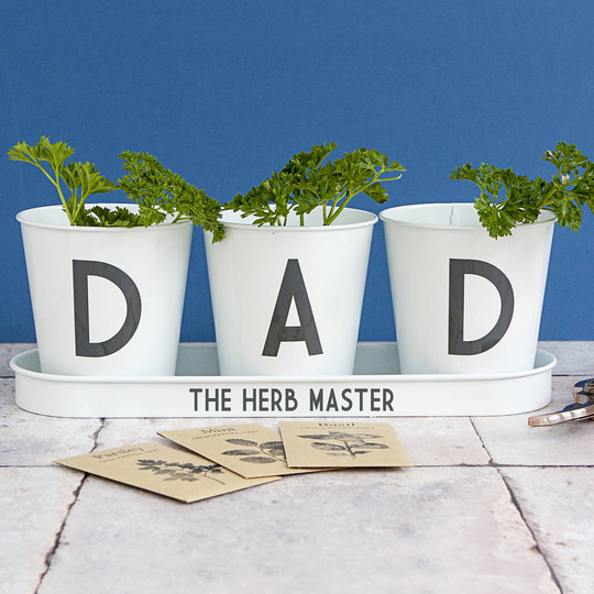 Personalised Dad's Herb Window Planter