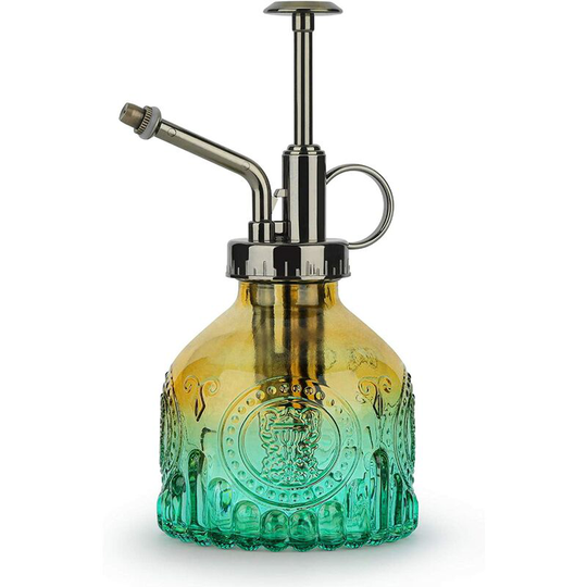 Rhafayre - Plant Mister, 200ML Plant Mister Spray Bottle, Glass Mist Spray with Pump, Vintage Garden Plant Gifts, Indoor Plant Mister Sprayer for
