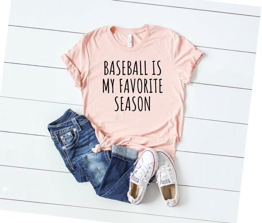 Baseball Is My Favorite Season T-Shirt Vintage Diamond Women's Shirt Sports Beer Tailgating Wine Mlb