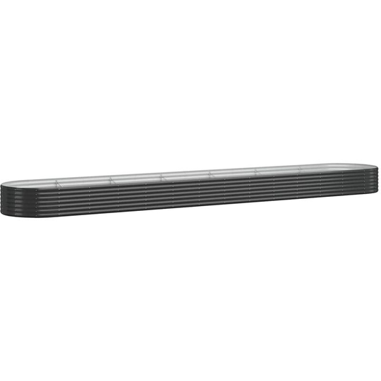 Garden Planter Powder-coated Steel 544x100x36 cm Anthracite Vidaxl Anthracite