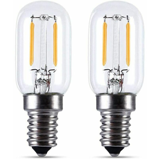 LED2W Fridge Bulb, T22, 200LM, Equivalent to 15W Incandescent Lamp, Warm White 2700K, 230V, Fridge / Salt Lamp / with E14 Small LED, [Energy Class A+]
