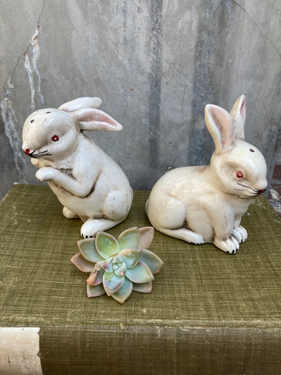 Vintage Rabbit Salt & Pepper Shakers