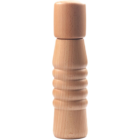 Straight waist Acacia wooden pepper or salt mill, manual spice grinder 15009