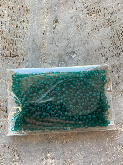 Emerald Matte 8/0 Czech Seed Beads, Preciosa Glass Beads