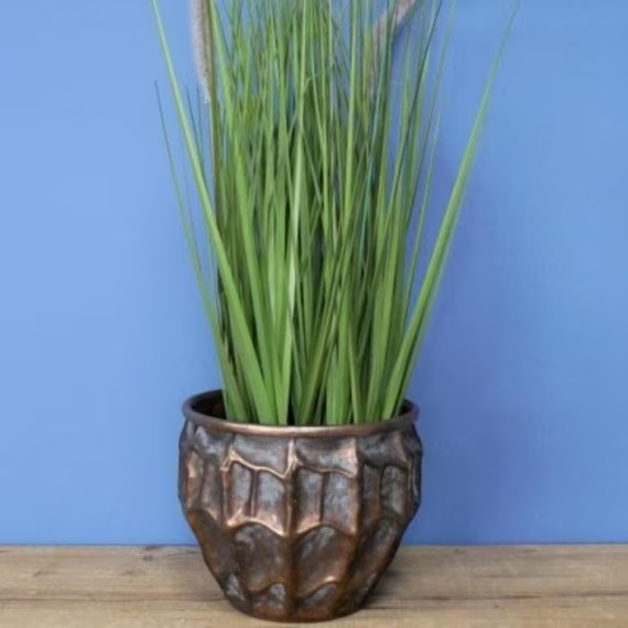 Antique Bronze Indoor Planter/ Plant Pot, Artificial Or Real Flowers, Plants, Cacti, Lady. Home Interior Décor