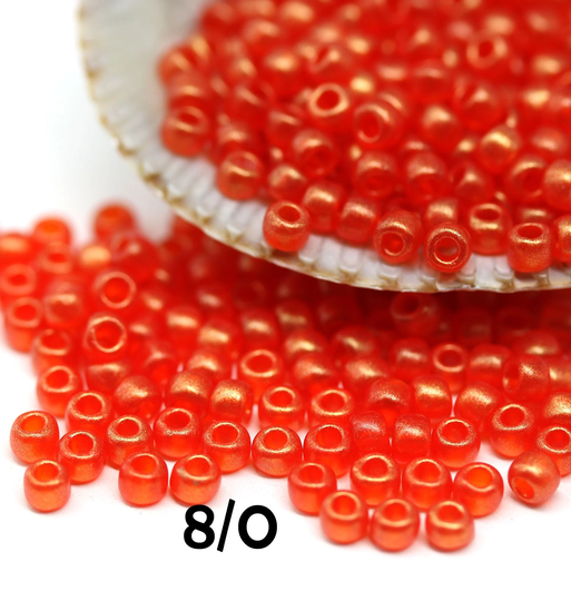 Golden Red Toho Seed Beads Size 8/0 Hybrid Sueded Gold Siam Ruby Y625 Japanese Rocailles 10G - S129