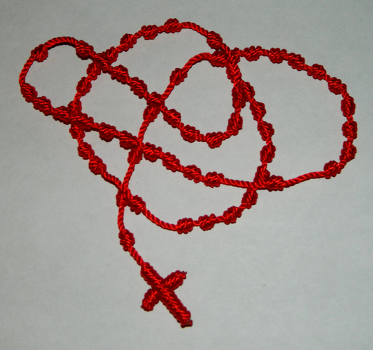 Rosary - Made From Cord Choose Color in Drop-Down Box Genuine Mexican Product