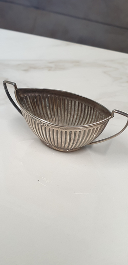 Antique Birmingham 1906 Silver Oval Shaped Salt Spoon