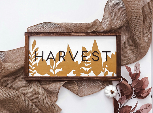 Harvest Sign, Fall Home Decor, Autumn Season Rustic Seasonal Handmade Sign