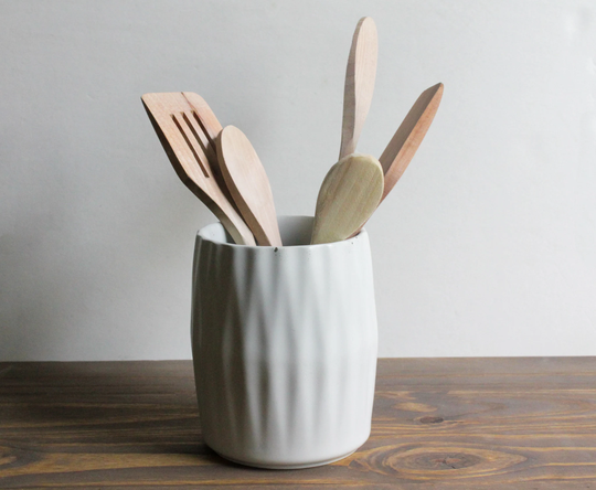 Utensil Holder Kitchen Crock-Modern Farmhouse Decor