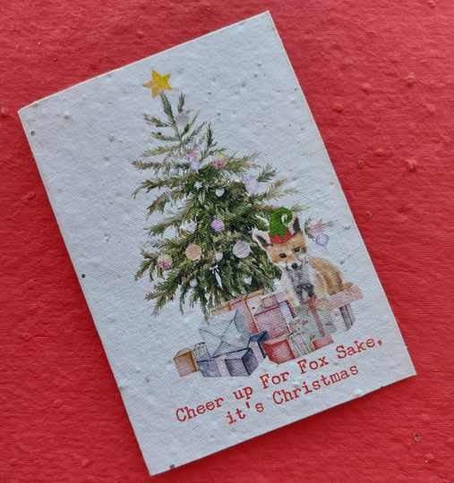 Plantable Wildflower Seed Christmas Card - Rude Adult Card-Luxury Eco Friendly Zero Waste Cards - Plantable Cards