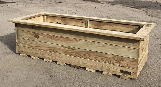Signature Tanilised Trough Wooden Garden Planter - Extra Large Plus Sale