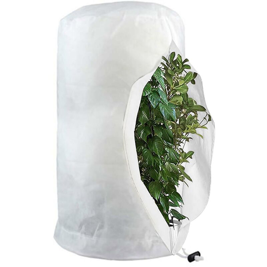Chomel Plant Cover Winter Warm Cover Tree Shrub Plant Protecting Bag Frost Protection For Yard Garden Plants Small Tree Against Cold White 140 x