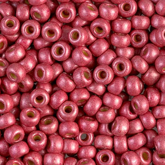 Seed Bead 6-4211F Miyuki Beads 6/0 Duracoat Galvanized Matte Light Cranberry 20 Grams Diy