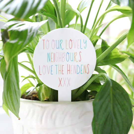 Personalised Rainbow Acrylic Plant Sign