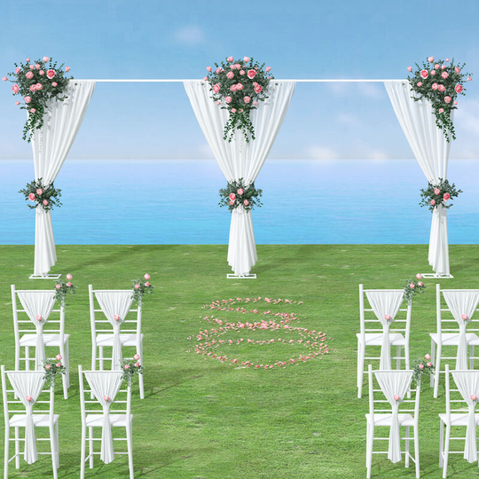 Luvodi - 6M Wide Garden Plant Flower Stand Frame, Adjustable Wedding Backdrop Stand Iron Pole Balloons Holder