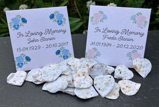 In Loving Memory Favours, Bereavement, Memorial Gift, Seed Bomb, Plantable Confetti, Wild Flower Seeds, Deepest Sympathy, Funeral Favours