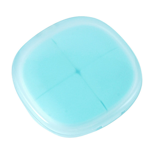 Travel Pill Case Cute & Waterproof Daily Pill Organizer(4 Compartment) mint green