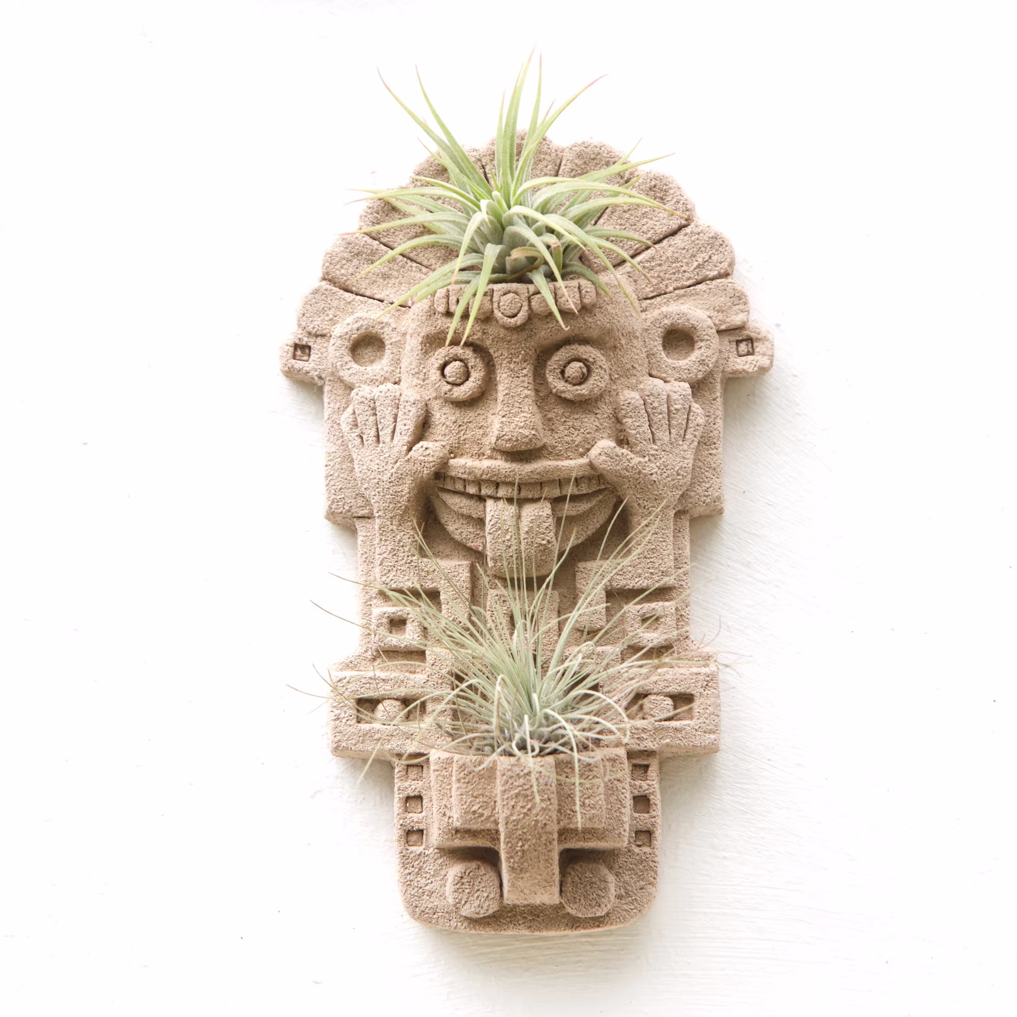 Fertility God Airplant Holder, Airplant Pot, Indoor Planter, Sculpture, Wall Hanging, Sculpture Decor, Handmade in Wales, Aztec