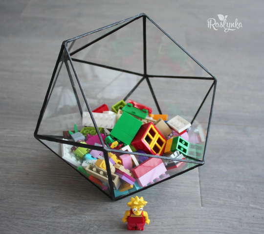 stained Glass Terrarium, Geometric Succulent Planter, Indoor Garden, Plants Display Box, Florarium, Vase, Made
